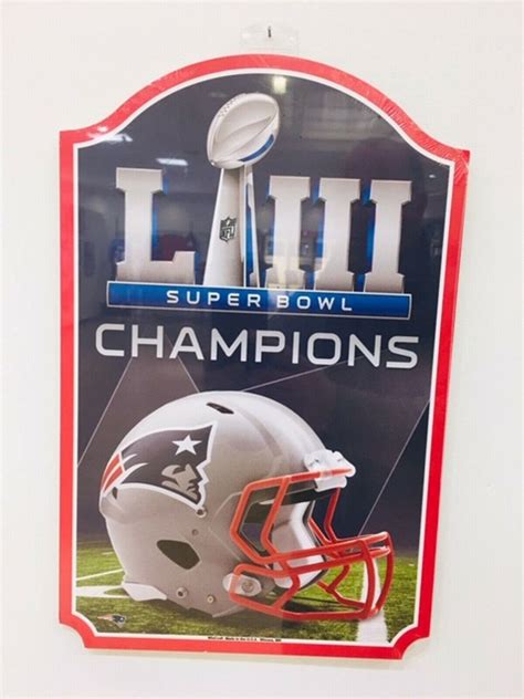 New England Patriots Sign Super Bowl 53 Champions Wood Sign - Etsy