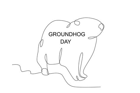 A groundhog saw his shadow 34617331 Vector Art at Vecteezy