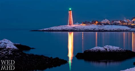 Marblehead Lighthouse in the Snow - Marblehead, MA