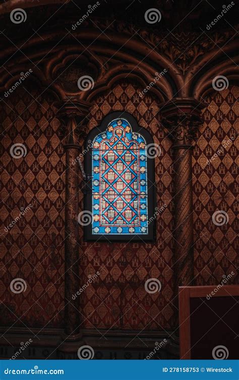 Stained Glass Window in Sainte-Chapelle Stock Image - Image of sainte ...