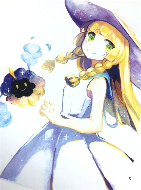 Lillie and Nebby Pokemon Sun and Moon Pokemon Print Video | Etsy