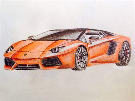 A4 Lamborghini Car Drawing, Drawing/illustration by Patelmanu7 ...