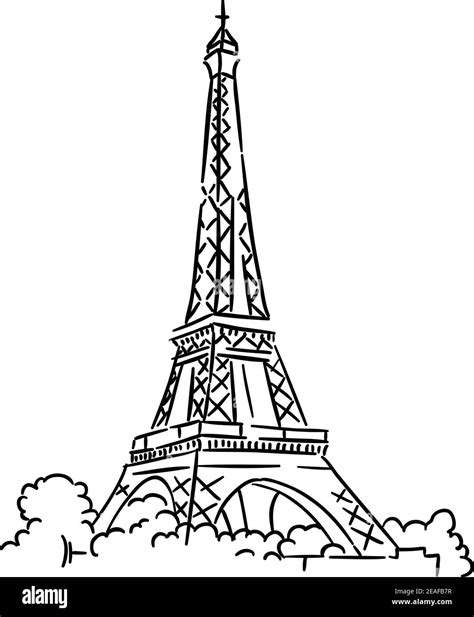 Eiffel Tower Outline