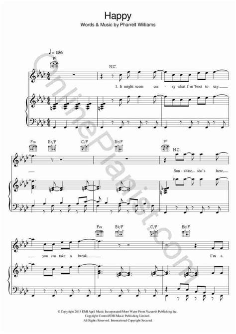 Happy Piano Sheet Music | OnlinePianist