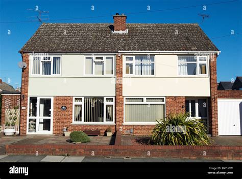 1950-60s semi-detached houses London suburb UK Stock Photo - Alamy