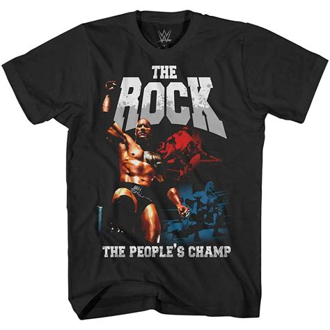 WWE - WWE Mens The Rock Shirt - The Brahma Bull Superstar Tee - World Wrestling Champion T-Shirt ...