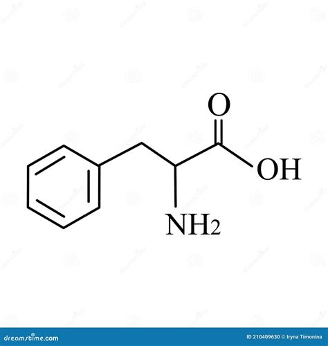 Phenylalanine is an Amino Acid. Chemical Molecular Formula Phenylalanine Amino Acid Stock Vector ...