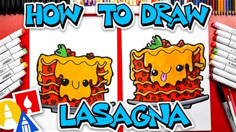 Cartoon Lasagna Drawing Easy - me7a-sagt-ja