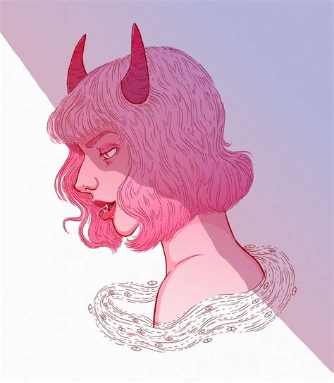 Pink Demon, an art print by Amy Kovac - INPRNT