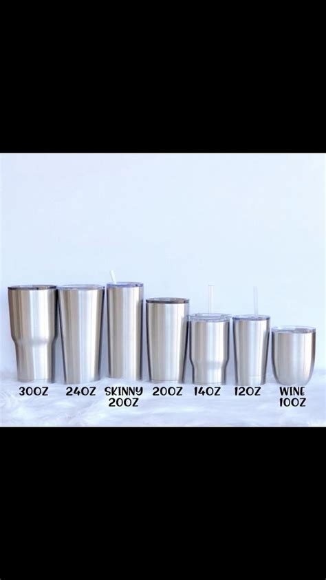 Cup sizes | Tumbler cups diy, Glitter tumbler cups, Diy cups