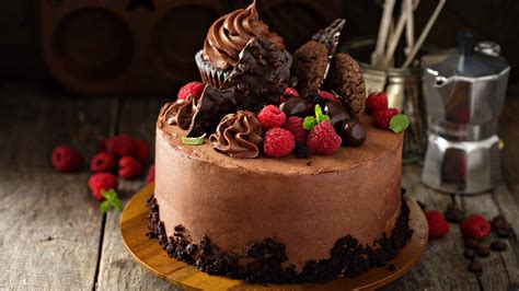 Chocolate Raspberry Cake UHD 4K Wallpaper - Pixelz.cc