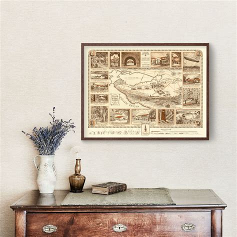 Vintage Map of Palo Alto, California 1925 by Ted's Vintage Art