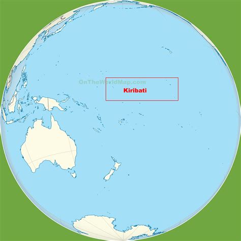 Kiribati location on the Pacific Ocean map - Ontheworldmap.com