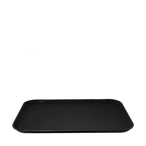 NON-SLIP UTILITY TRAY BLACK 380X510MM RECTANGULAR - Core Catering