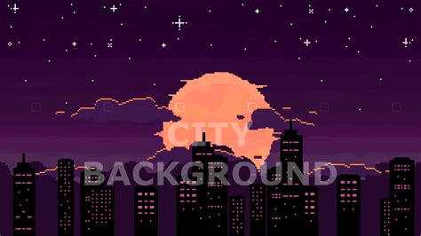 2D Pixel Art City Backgrounds Pack