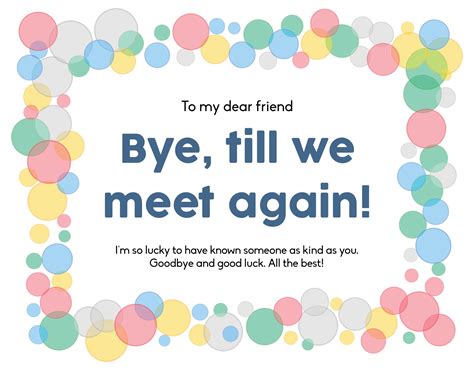 Good Bye Cards - 10 Free PDF Printables | Printablee