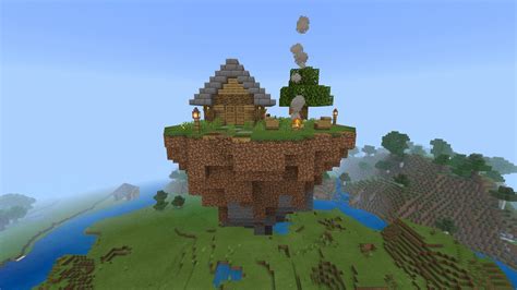 Floating island house : r/Minecraft