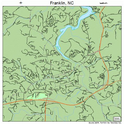 Franklin North Carolina Street Map 3724640