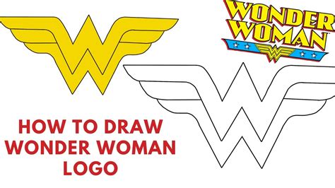 How To Draw Wonder Woman Logo Outline Logo Printable Wonder Woman | The ...