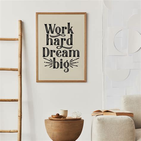 Work Hard Dream Big - Motivational Poster — HypeSheriff US