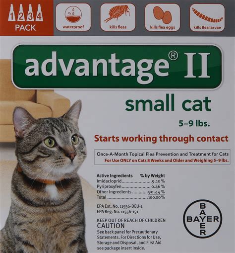 Bayer Advantage II Flea Control Treatment for Cats 4 Month 5 to 9 Pound NEW | eBay