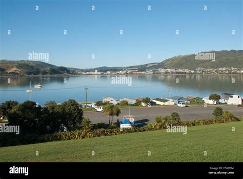 Porirua harbour from Onepoto, Wellington, North Island, New Zealand Stock Photo - Alamy