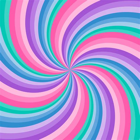 Rainbow swirl background. Radial gradient rainbow of twisted spiral. Vector illustration ...