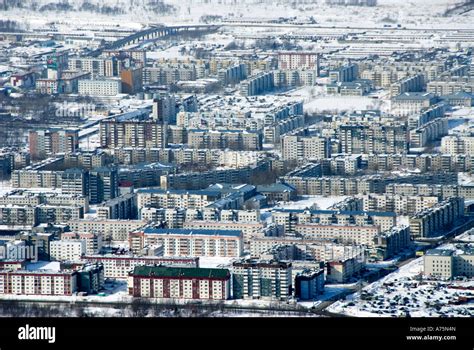 View of Yuzhno Sakhalinsk in winter Sakhalin Island Stock Photo - Alamy