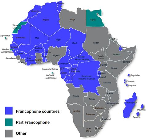 French Speaking Countries In Africa Map - Windy Kakalina