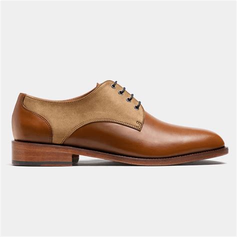 Derby shoes - brown leather & suede