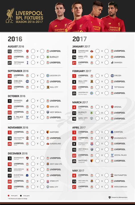 Liverpool Schedule - Image to u