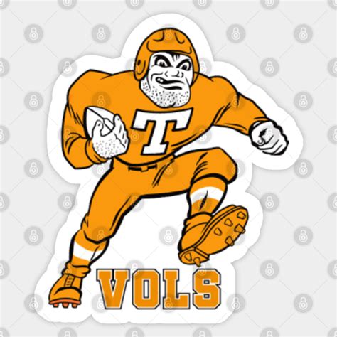 Tennessee Vols Vintage Football Mascot - Vols - Sticker | TeePublic