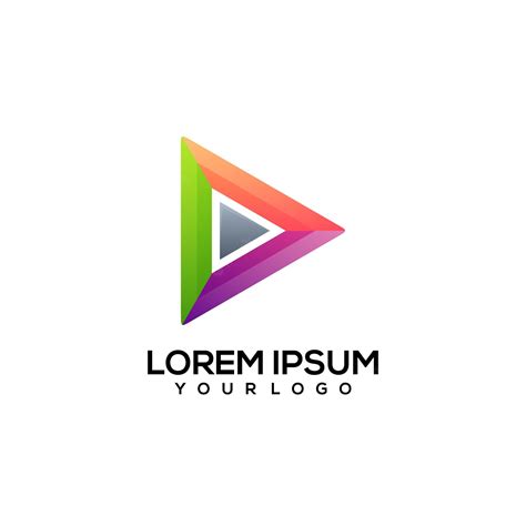 Premium Vector | Play colorful logo illustration