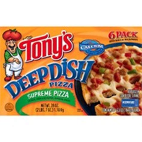 Tony'S Pizza,Deep Dish Supreme 6 Pack: Calories, Nutrition Analysis ...