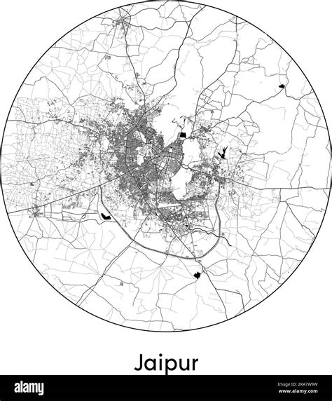 City Map Jaipur India Asia vector illustration black white Stock Vector Image & Art - Alamy