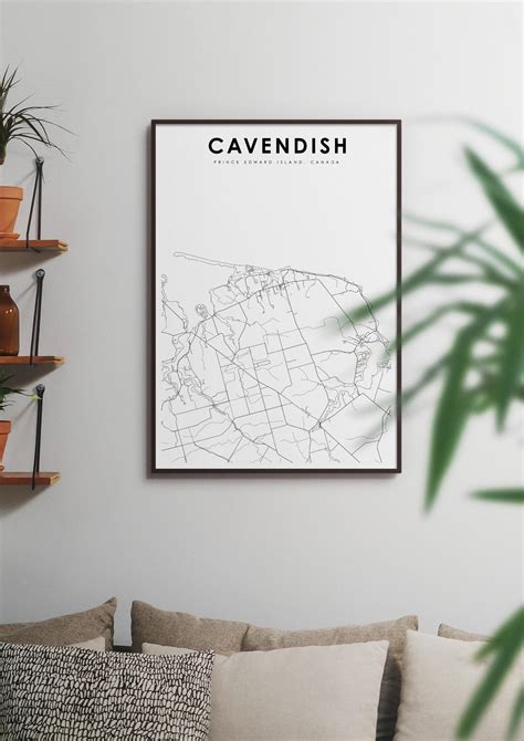 Cavendish PEI Map Print Prince Edward Island Canada Map Art - Etsy UK