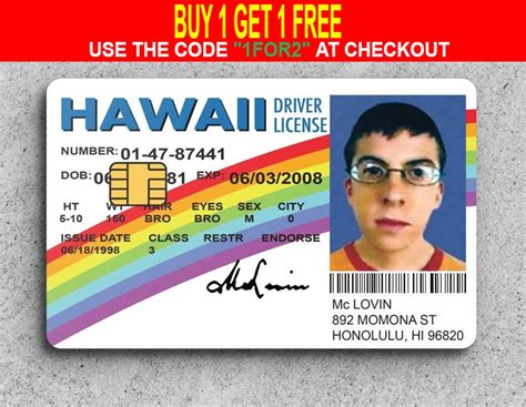 Mclovin Id Card Cover Credit & Debit Card Skin Cover - Etsy Hong Kong