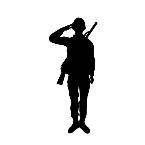 soldier saluting figure silhouette icon 1870073 Vector Art at Vecteezy