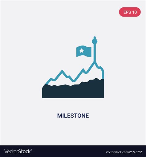 Two color milestone icon from other concept Vector Image