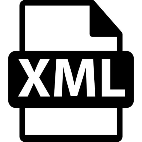 Icono de Símbolo de formato de archivo xml