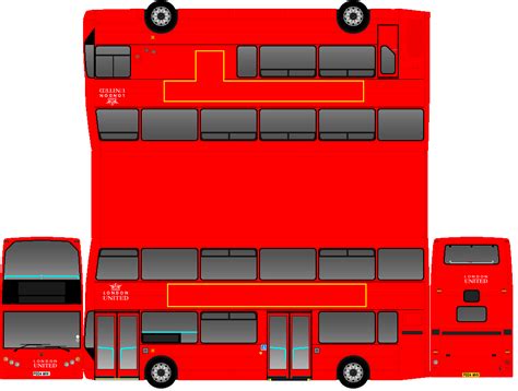 Printable 3D Paper Bus Template