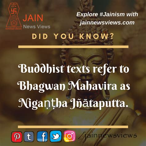 JainNewsViews on Twitter: "Nigaṇṭha means "without a knot, tie, or string" and Jñātaputta (son ...