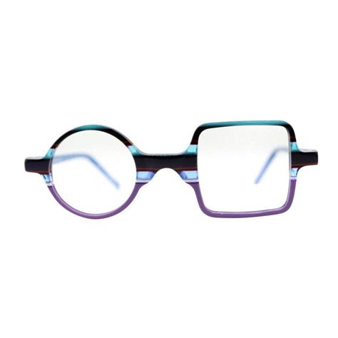 Square Circle Eyeglasses - MSG ME - Striped Funky Frames | Funky glasses, Unique glasses frames ...
