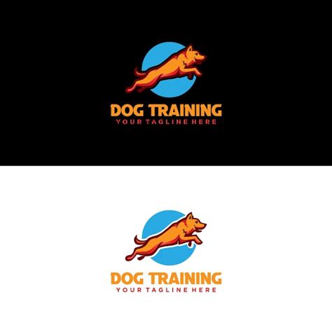 Premium Vector | Dog training logo design