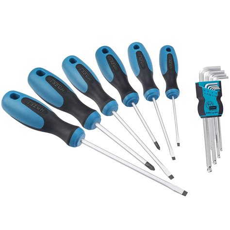 HAZET 810/2 6 Piece Anniversary Screwdriver Set Bonus Metric Hex Allen Key Set - Screwdriver ...