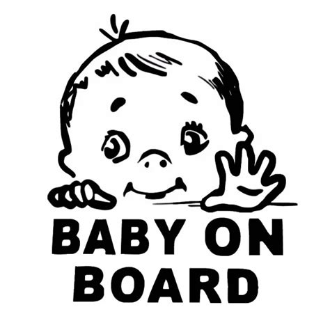 13.1*15.2CM Lovely Child BABY ON BOARD Safety Sign Car Stickers And ...