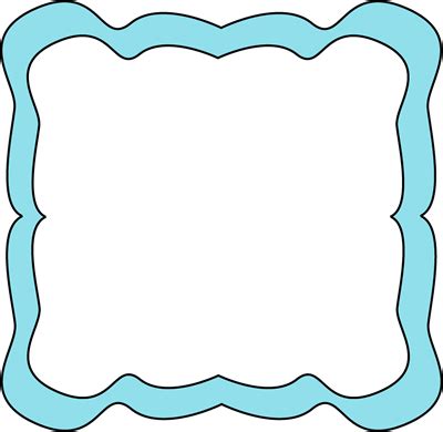 Light Blue Curvy Frame - Free Clip Art Frames | Free clip art, Frame, Frame clipart