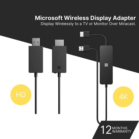 Microsoft Wireless Display Adapter v2 | 4K - USB/HDMI Display Adapter | Shopee Malaysia