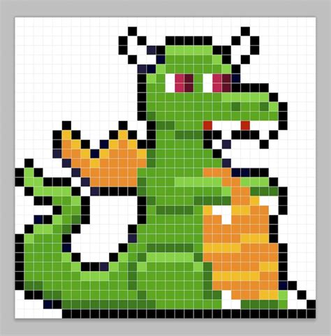 How to Make a Pixel Art Dragon - Mega Voxels