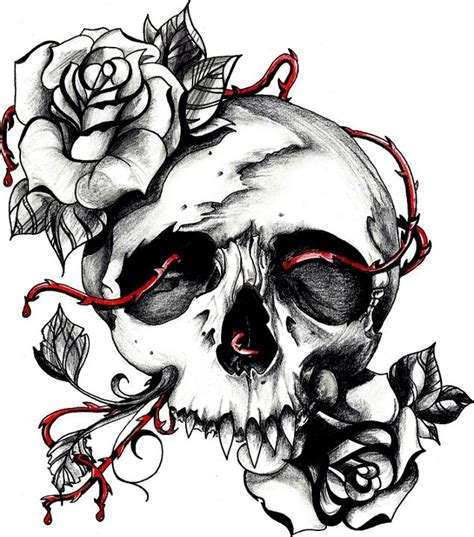 Rose Skull Drawing at GetDrawings | Free download